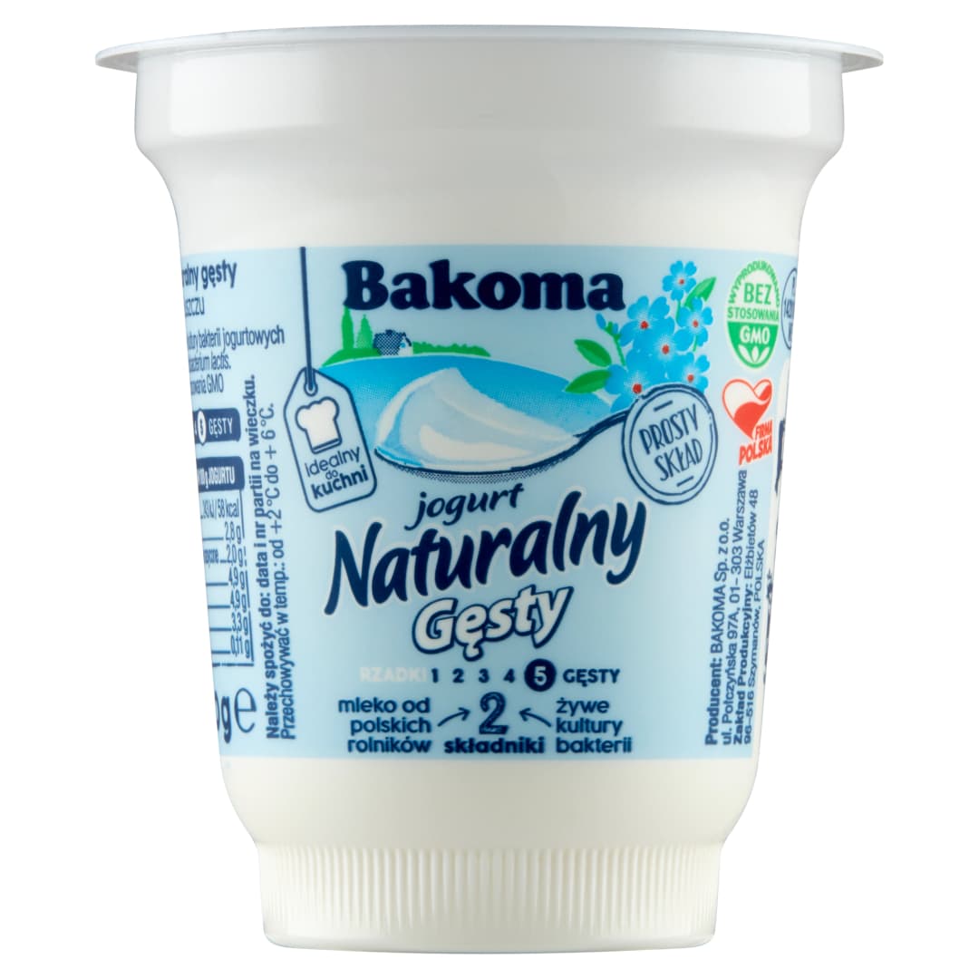 BAKOMA Jogurt naturalny gesty. 14,60 zl/kg