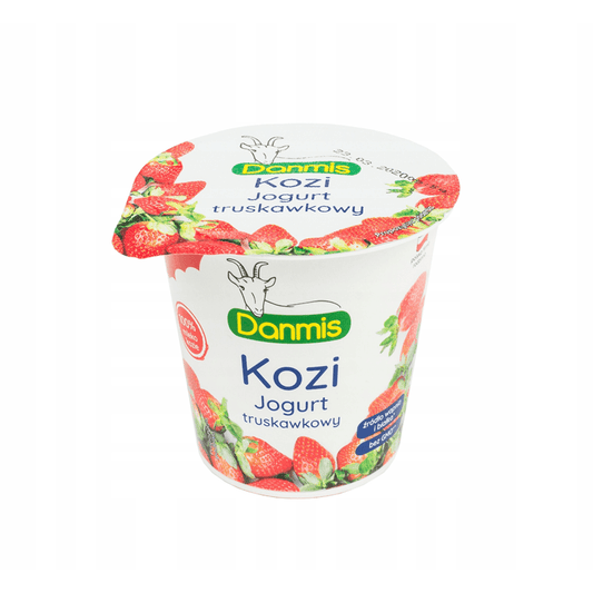 DANMIS Jogurt kozi o smaku truskawkowym. 27,92 zl/kg
